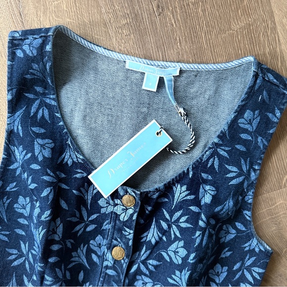 NWT Draper James Denim Dress with Blue Floral Design - Picture 5 of 11